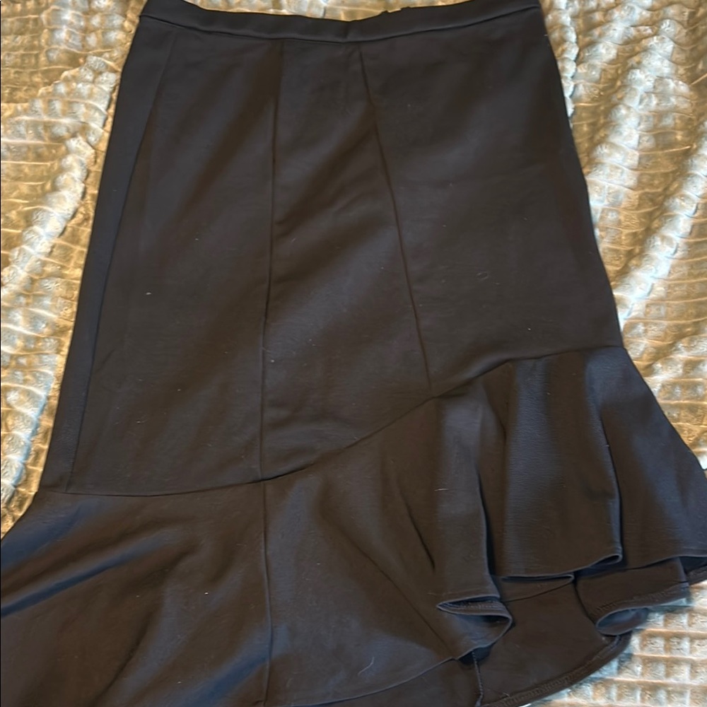 Elegant Black Ruffle Skirt